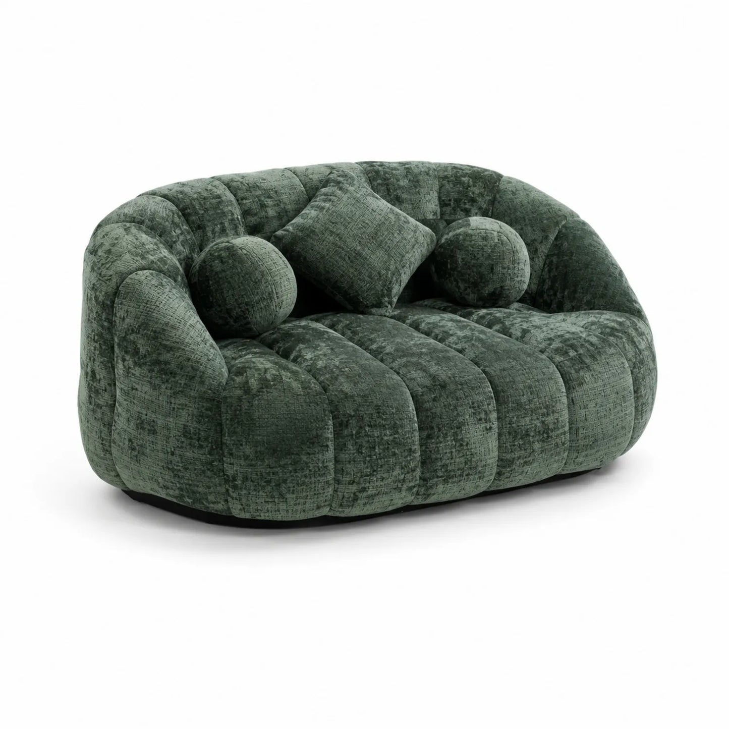 Zweisitzer Sofa Stoff Dunkelgrün 130cm
