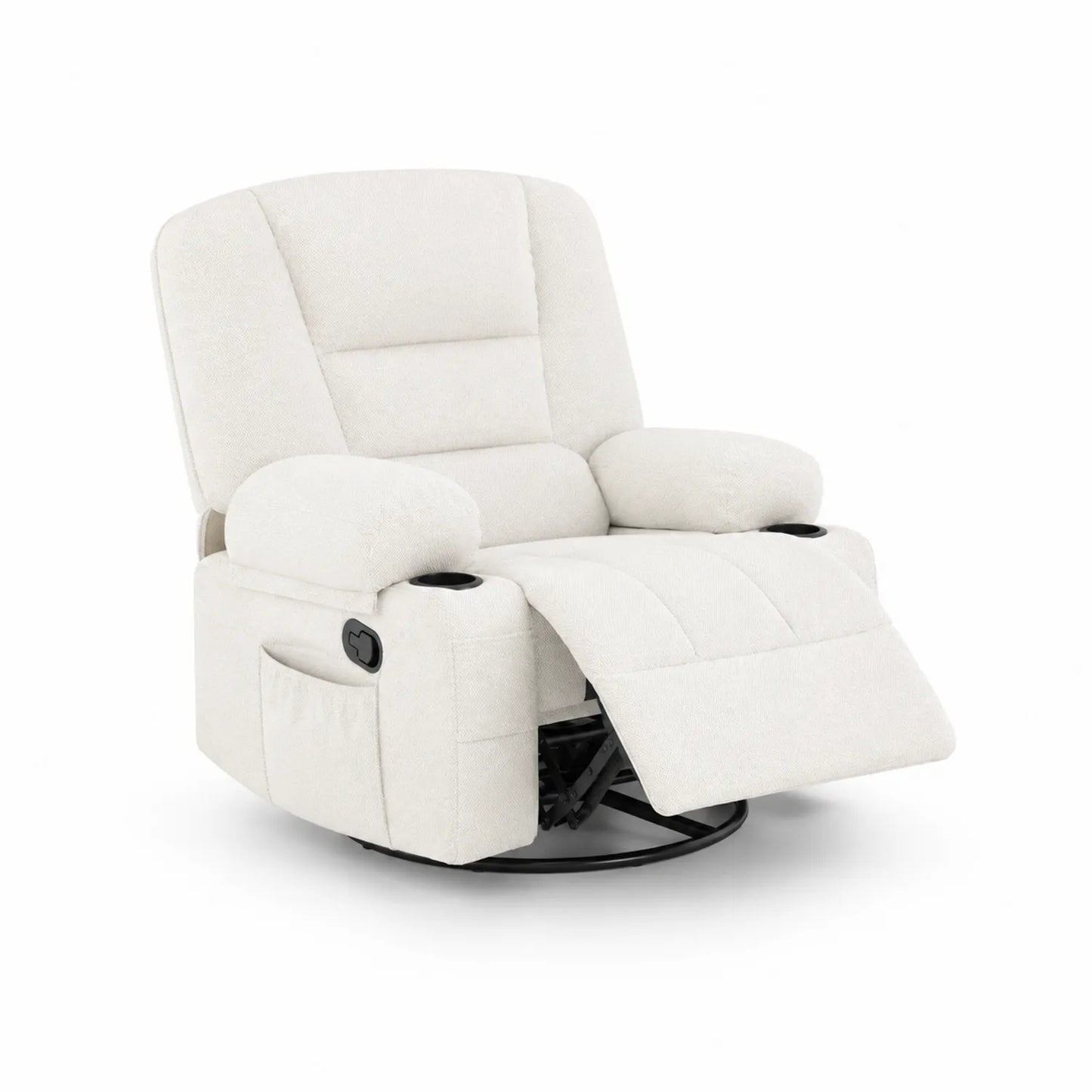 Drehbarer Liegesessel Beige Polyester